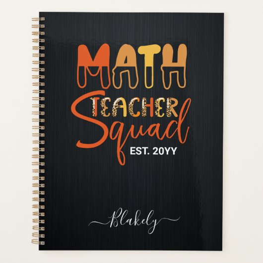 Wiskunde lerarenkampje planner (Voorkant)