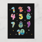 Wiskunde leren Cute Numbers Prek Mathematica Briefkaart (Voorkant)