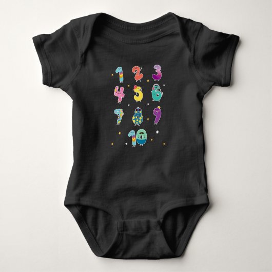 Wiskunde leren Cute Numbers Prek Mathematica Romper (Voorkant)