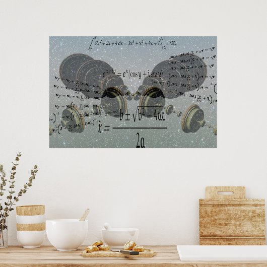 Wiskunde leren. Onderwijsconcept Poster (Keuken)