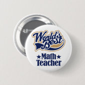 Wiskunde lesgeven voor (beste werelden) ronde button 5,7 cm (Voorkant /achterkant)