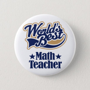 Wiskunde lesgeven voor (beste werelden) ronde button 5,7 cm