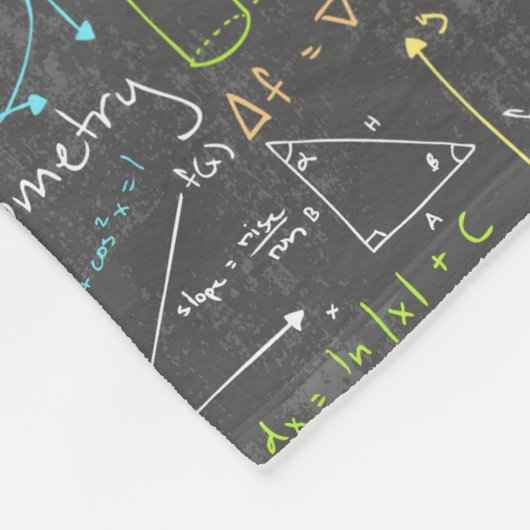 Wiskunde Lessen Fleece Deken (Hoek)