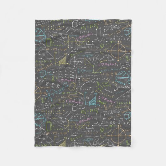 Wiskunde Lessen Fleece Deken (Voorkant)