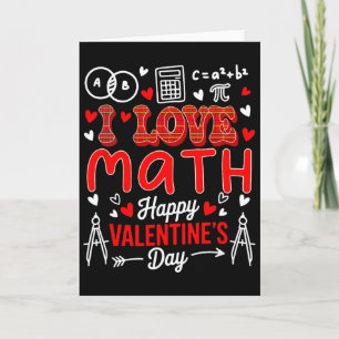 Wiskunde leuk Gelukkige Valentijnsdag Wiskundelera Kaart