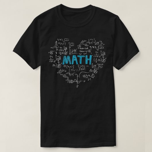 wiskunde liefhebber hart wiskunde geek cadeau kind t-shirt (Design voorkant)