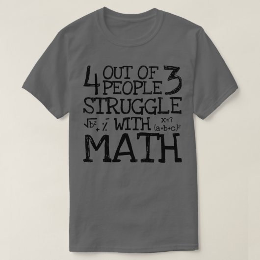 Wiskunde liefhebbers grappen t-shirt (Design voorkant)