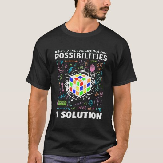  Wiskunde liefhebbers Speed Cubing T-shirt (Voorkant)
