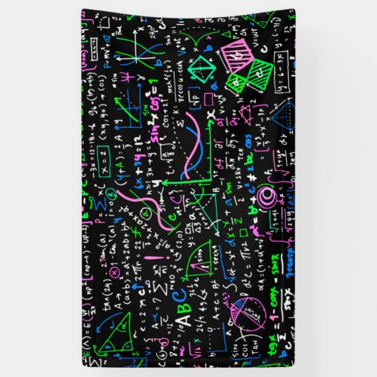 Wiskunde lineaire wiskundeonderwijscyclus spandoek (Verticaal)