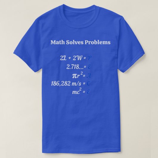 Wiskunde lost problemen op t-shirt (Design voorkant)