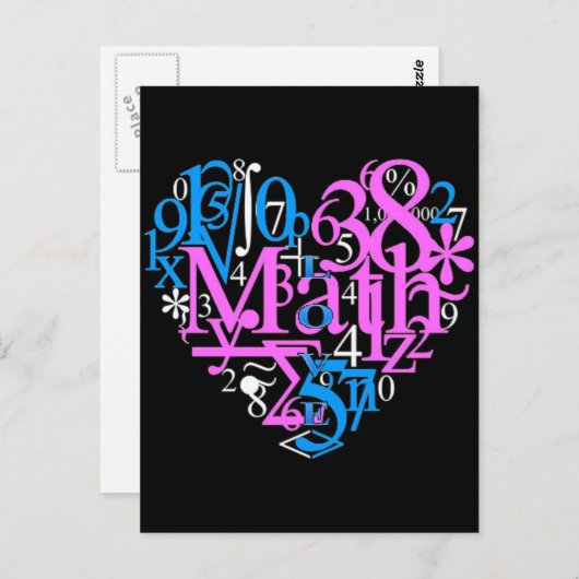 Wiskunde Love Briefkaart (Voorkant / Achterkant)