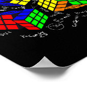 Wiskunde Lover Cuber Speed Cubing Puzzels Funny Cu Poster (Hoek)