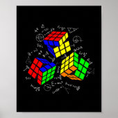 Wiskunde Lover Cuber Speed Cubing Puzzels Funny Cu Poster (Voorkant)