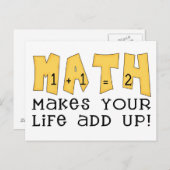 Wiskunde maakt je leven op briefkaart (Voorkant / Achterkant)