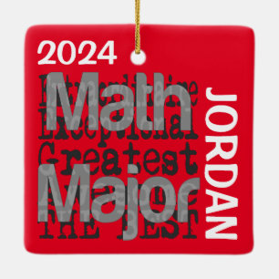 Wiskunde - Majoor Extraordinaire CUSTOM Keramisch Ornament