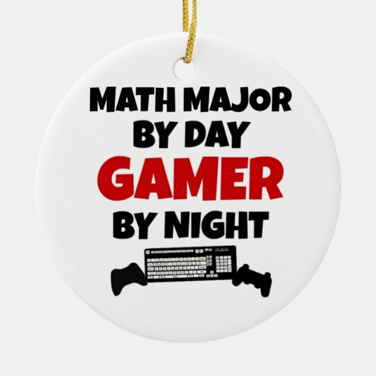 Wiskunde Major Gamer Keramisch Ornament (Voorkant)