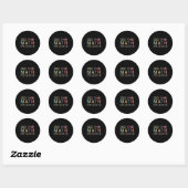 Wiskunde Meme Grappig Cadeau Voor Docent, Student Ronde Sticker (Vel)