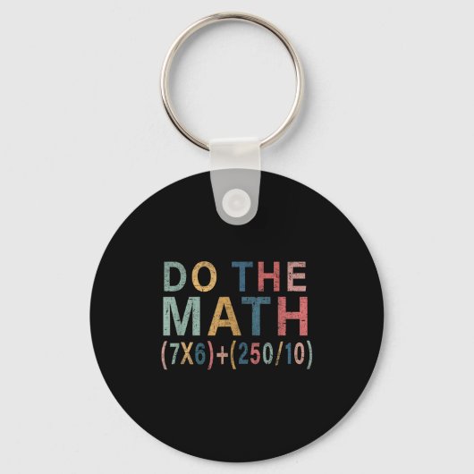 Wiskunde Meme Grappig Cadeau Voor Docent, Student Sleutelhanger (Voorkant)