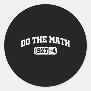 Wiskunde Meme, Wiskunde 67 Meme, Grappige Zes Zeve Ronde Sticker