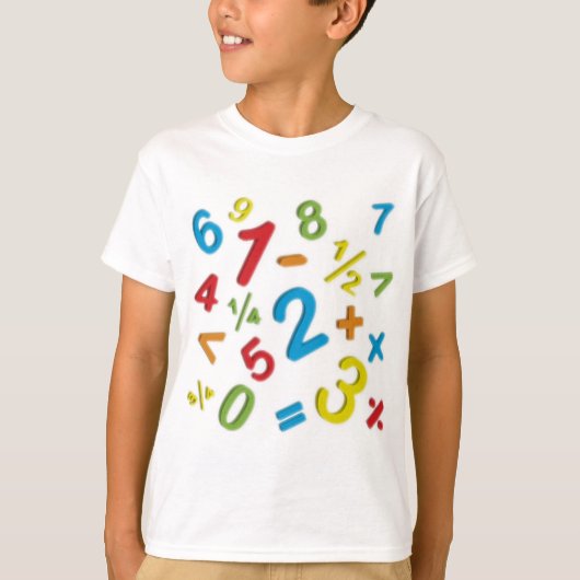 wiskunde met 123 getallen t-shirt (Voorkant)
