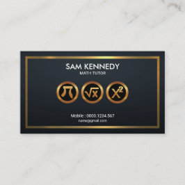 Wiskunde met de Magnificant Gold Wiskunde Pictogra Visitekaartje