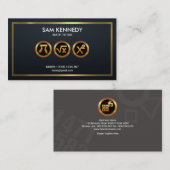 Wiskunde met de Magnificant Gold Wiskunde Pictogra Visitekaartje (Voorkant / Achterkant)