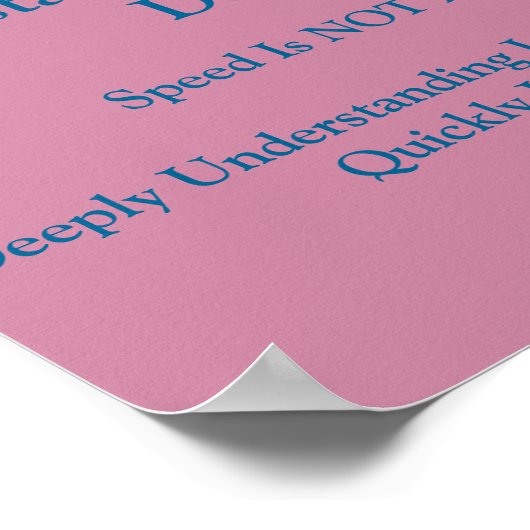 Wiskunde Mindsets Poster begrijpen Deeply (Hoek)