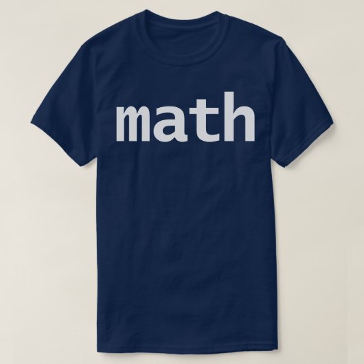 Wiskunde Minimaal Typografie Wit Tekst T-shirt (Design voorkant)