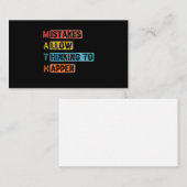 Wiskunde. Mistingen maken denken mogelijk - leraar Visitekaartje (Voorkant / Achterkant)