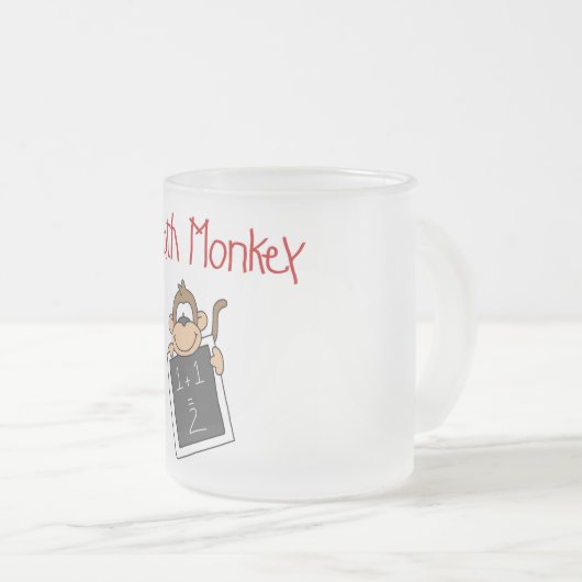 Wiskunde Monkey Tshirts en cadeaus Matglas Koffiemok (Voorkant rechts)