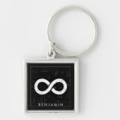 Wiskunde monogram - Infinity symbool Sleutelhanger (Voorkant)
