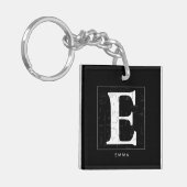 Wiskunde monogram - letter E Sleutelhanger (Voorkant Links)