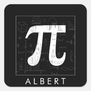 Wiskunde monogram - Pi-symbool Vierkante Sticker