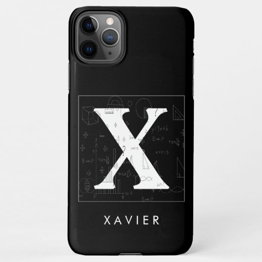 Wiskunde Monogram - Xavier iPhone Hoesje (Achterkant)