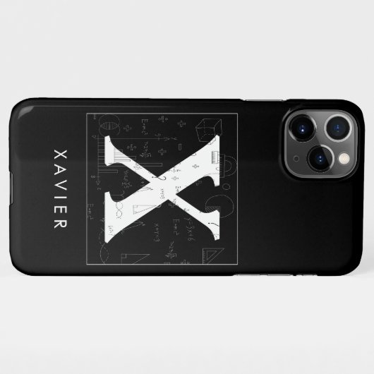 Wiskunde Monogram - Xavier iPhone Hoesje (Achterkant horizontaal)