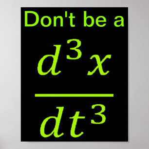 Wiskunde Natuurkunde Grap Poster