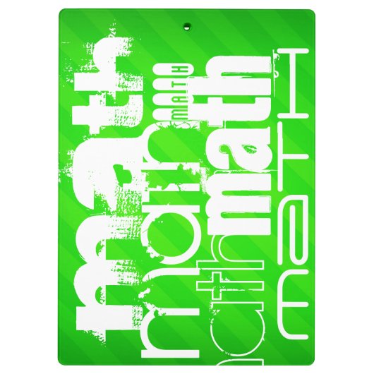 Wiskunde; Neon Green Stripes Klembord (Achterkant)