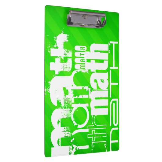 Wiskunde; Neon Green Stripes Klembord (Rechts)
