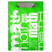 Wiskunde; Neon Green Stripes Klembord (Voorkant)