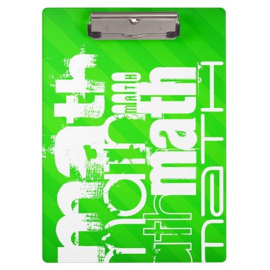Wiskunde; Neon Green Stripes Klembord (Voorkant)