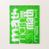 Wiskunde; Neon Green Stripes Legpuzzel (Verticaal)