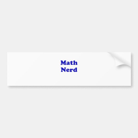 Wiskunde Nerd Bumpersticker (Voorkant)