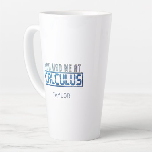 Wiskunde Nerd Gag je had me bij Calculus Latte Mok (Linkerhoek)