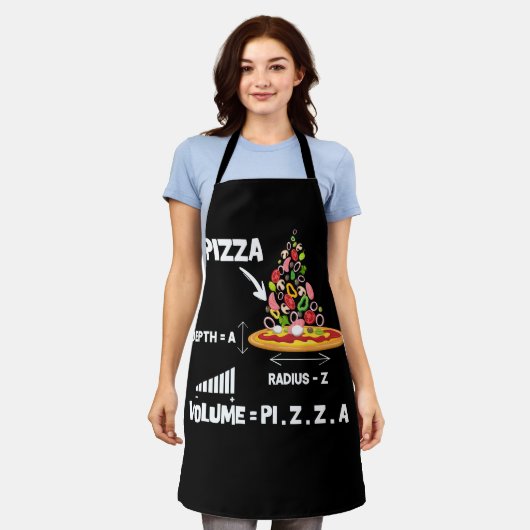 Wiskunde Nerd Pizza Lovers Volume Formule Geek Wis Schort (Gedragen)
