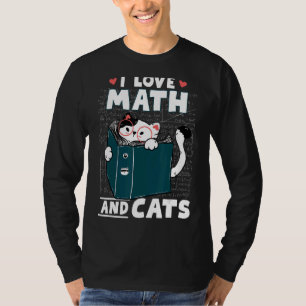 Wiskunde Nerd Wiskunde Leerwerker Kat I Love Wisku T-shirt