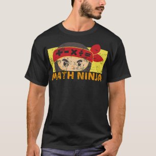 Wiskunde ninja schoolalgebra citeert grappige kind t-shirt