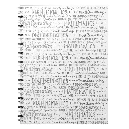 Wiskunde-Notitieboek Notitieboek (Voorkant)