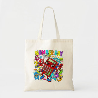 Wiskunde Nummerdag Boodschappentas voor School Tote Bag
