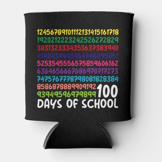 Wiskunde Nummers 100e Dag van de School Docent Kin Blikjeskoeler (Voorkant)