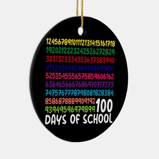 Wiskunde Nummers 100e Dag van de School Docent Kin Keramisch Ornament (Rechts)